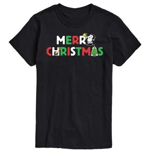 Men's - Peanuts - Merry Christmas Snoopy Short Sleeve Graphic T-Shirt - 1 of 4