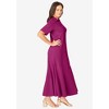 Jessica London Women's Plus Size Stretch Cotton Button Front Maxi Dress - 4 of 4