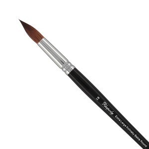 Creative Mark Rhapsody Kolinsky Sable Brushes for Professional Watercolorists - Round  Excellent Spring, Full Belly, Split-Proof Points, Chrome - 1 of 4