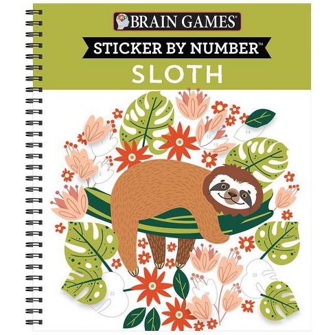 Brain Games - Sticker by Number: Mosaic Animals (28 Images to Sticker)  (Spiral)