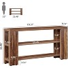 70.9" 3-Tier Extra Long Console Table, Narrow Wooden Sofa Table Behind Couch, Farmhouse Entry Foyer Table for Living Room, Hallway - 3 of 4