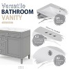 36'' Bathroom Vanity with Medicine Cabinet, Modern Bathroom Storage Cabinet with 2 Soft Closing Doors and 4 Drawers - 4 of 4