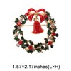 Unique Bargains Christmas Brooches Wreath Wind Chime Alloy Dripping Wax Multicolor 1.57"x2.17" 1 Pc - 3 of 4