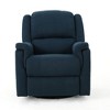 Upholstered Glider Recliner with Swivel Function and Plush Cushioning - 2 of 4