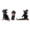 Transpac Resin Yoga Witch Figurine Set of 3 - Halloween Decorative Objects for Home and Office Decor - 3 of 4