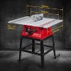 Table Saw,Multifunctional Saw with Stand & Push Stick, 90° Cross Cut & 0-45° Bevel Cut, 5000RPM, Adjustable Blade Height for Woodworking - 3 of 4