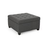 CAVINAS Storage Ottoman Bench, Square Ottoman with Storage, 2 in 1 Function, Work as End Table and Ottoman, Tufted Accent Bench for Living Room - 3 of 4