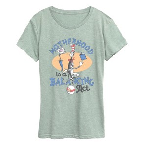 Women's - Dr. Seuss - Motherhood is a Balancing Act Short Sleeve Graphic T-Shirt - 1 of 4