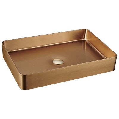 Fortune Candy 23.62'' Length Stainless Steel Rectangle Vessel Bathroom Basin