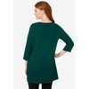 Woman Within Plus Size Perfect Three-Quarter-Sleeve Scoopneck Tunic - 3 of 4