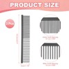 Unique Bargains Stainless Steel Rounded Ends Gentle Care Pet Comb 3 Pcs - 2 of 4