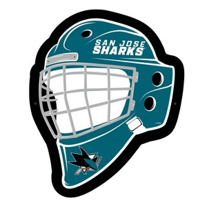 Evergreen Ultra-Thin Edgelight LED Wall Decor, Helmet, San Jose Sharks- 15.6 x 19 Inches Made In USA - 1 of 4