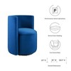 Modway Della Swivel Chair – Navy Performance Velvet Upholstery with Iron Base, Modern Rounded Lounge Seat for Living Room or Office - 3 of 4