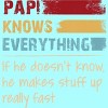 Women's Design By Humans Papi Knows Everything, If not Makes Stuff Up By HoangCathrine Racerback Tank Top - 2 of 2