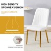 Lyngins Modern Armless Dining Chair Set of 4, PU Leather Kitchen Chair with Thickened Cushion, Living Room Chair with Golden Metal Legs - 4 of 4