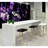 TOV Furniture Ferrara Performance Vegan Leather and Gold Steel Barstool - Set of 2 in Black - 2 of 4