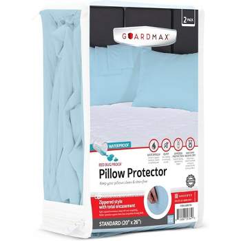 Guardmax Waterproof and Breathable Pillow Protector with Zipper- (2 Pack)