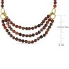 EVERLY JEWELRY | 600 ct TGW Aqua Blue Agate Bead Necklace with 3-Strand Center Piece and Goldtone findings - 18 in - 3 of 3