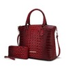 MKF Collection Liora Women's Croc Embossed Tote & Wallet Set Functional by Mia K - 2 of 4
