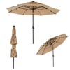 PAGED 15FT Rectangle Patio Umbrella Large Outdoor Market Umbrella with Crank, Self-locking Function, Durable Base and 12 Ribs for Garden - 3 of 4