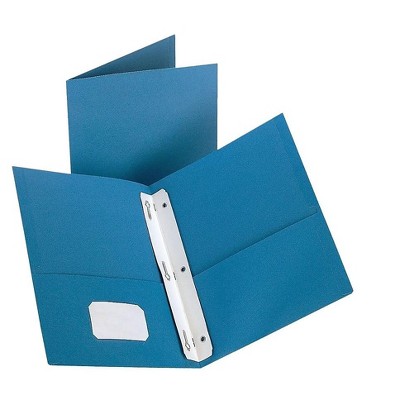 MyOfficeInnovations 2-Pocket Folder with Fasteners Light Blue 907784