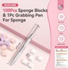 Saviland 100-Pack Ombre Sponge Set: Pink Gradient Blenders w/Grab Tool - Salon-Approved Manicure Kit (Pink)​ (3-Pink) - 2 of 4