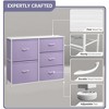 Sorbus  Dresser with 5 Drawers - Storage Chest Organizer with Steel Frame, Wood Top, Handles, Fabric Bins - 3 of 4