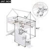 Twin over Twin House Loft or Bunk Bed with Slide and Staircase, White - 3 of 3