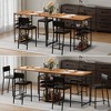 COZONY 2-Person Counter Height Dining Set with Storage, Upholstered Chairs for Small Space Kitchen and Breakfast Nook - 3 of 4