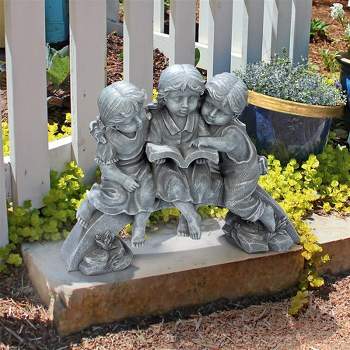 Design Toscano Georgina's Garden Gaze Child At Birdbath Statue