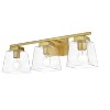 Elegant Lighting Merrick 3 light Brass and Clear Bath Sconce - 4 of 4