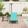 vidaXL Sun Lounger with Cushion Black Poly Rattan - 3 of 4