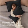 Black Brushed Microfiber Pillowcases, 20x26 Inches, Set of 2 - 3 of 4