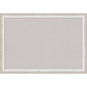 26"x18" Two Tone Wood Frame Cork Board Silver - Amanti Art - 1 of 4