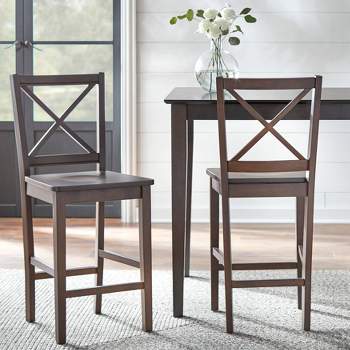 Set of 2 30" Virginia Cross Back Chairs - Buylateral