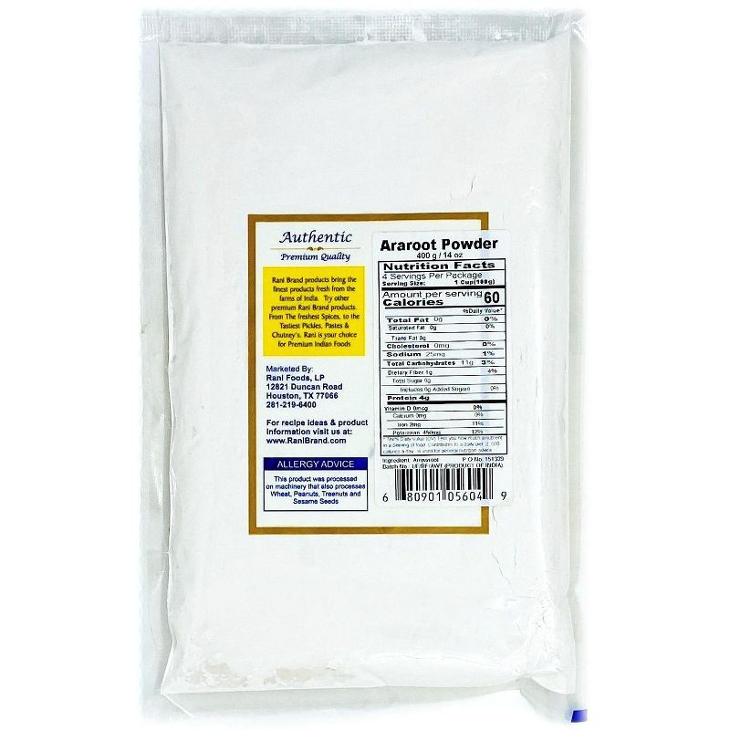 Araroot (Arrowroot) Powder - 14oz (400g) - Rani Brand Authentic Indian Products, 2 of 4