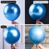 PartyWoo Balloons Metallic Blue Chrome 12 Inch 50 pcs - 2 of 4