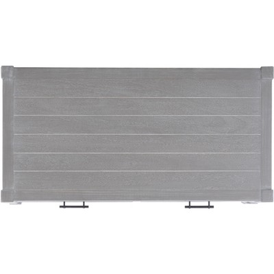 Whitewashed Grey Rectangular Wooden Coffee Table with Storage