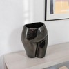 HomeRoots 8" Antiqued Bronze Cast Aluminum Female Form Table Vase - 2 of 4