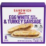 Sandwich Brothers of Wisconsin Frozen Egg White with Turkey & Cheese Breakfast Sandwich - 18oz/6ct