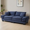 Corduroy Deep Seat Sofa Sleeper Couch Loveseat with 23-Inch Seat Depth and Pillows - Leovsnove - 2 of 4