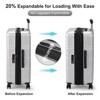 Karl Home Luggage 24  inch Suitcase PC ABS with TSA Lock Expandable Spinner Carry on Hardshell Lightweight Silver - 4 of 4