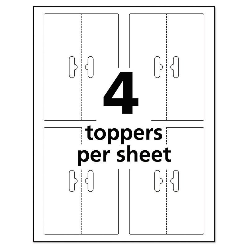 Avery Printable Bag Toppers with Bags 1 3/4 x 5 White 40/Pack 22801, 3 of 8