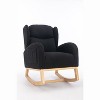 NicBex Teddy Upholstered Accent Chair,Modern Rocking Chairs with Wooden Frame and Packet,Arm chair for Bedroom,Reading Room - 2 of 4