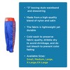 Amber Fight Gear Nylon/Satin Kickboxing Pants Featuring 3" Boxing Style Waistband and Drawstring, and Durability, Blue/Red/Yellow, Medium - 2 of 2