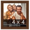 PosterPalooza | Square Simple Brown Picture Frame - UV Acrylic, Foam Board Backing, Hanging Hardware - 2 of 4