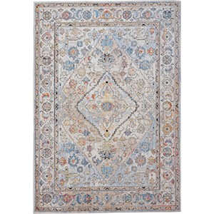 Armant Traditional Medallion Taupe/Blue/Gray Area Rug - 1 of 4