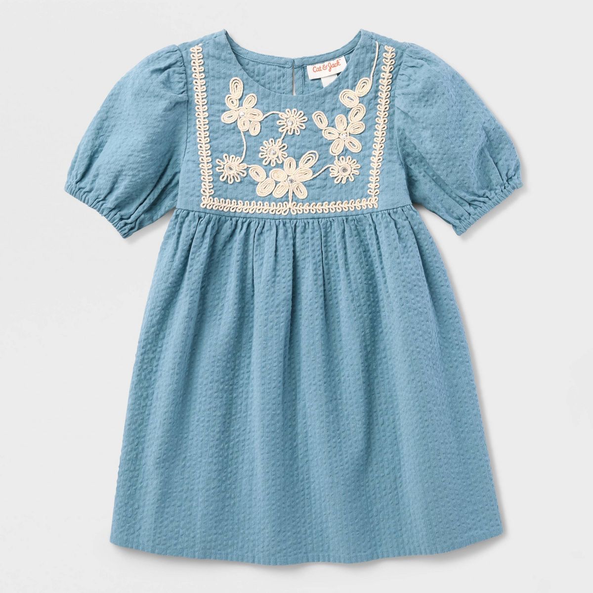 Baby & Toddler Girls' Floral Cording Short Sleeve Dress - Cat & Jack™ - thumbnail 2