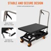 Hydraulic Lift Table Cart, 500 LBS Capacity, Manual Single Scissor Lift Table, 28.5" Max Height, Adjustable Mobile Elevating Cart - 3 of 4
