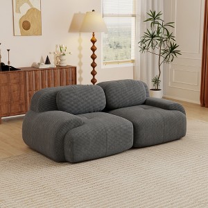 Aukfa Modular Corduroy Sectional Sofa with Ergonomic Support - Pet Friendly, Easy Assembly, Non-Slip Base Design - 1 of 4